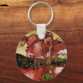 Koeien (na Jordanië) van Vincent van Gogh Sleutelhanger (Voorkant)