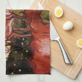 Koeien (na Jordanië) van Vincent van Gogh Theedoek (Quarter Fold)