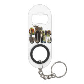 Koeien naam Afbeelding Logo met Koeien, Mini Flessenopener (Achterkant)