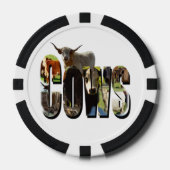 Koeien naam Afbeelding Logo met Koeien, Poker Chips (Voorkant)