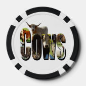 Koeien naam Afbeelding Logo met Koeien, Poker Chips (Achterkant)
