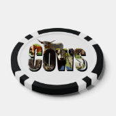 Koeien naam Afbeelding Logo met Koeien, Poker Chips (Enkel)