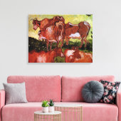 Koeien (naar Jordaens) door Vincent van Gogh Canvas Afdruk (Insitu (Woonkamer))