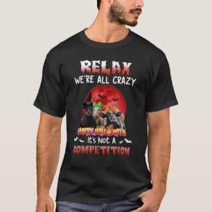 Koeien Ontspannen Waren Crazy Happy Halloween Het  T-shirt