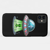 Koeien ontvoerende buitenaardse wezens Case-Mate iPhone case (Achterkant (horizontaal))