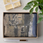 Koeien op de Drink tribune van Giovanni Segantini Tissuepapier (Geschenk)