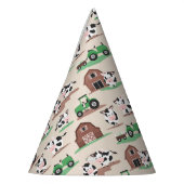 Koeien Op Het Boerderij Schuur en Tractoren Verjaa Feesthoedjes (Links)