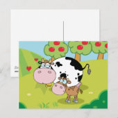 Koeien op het Briefkaart van de Boerderij (Voorkant / Achterkant)