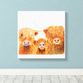 Koeien op het hoogste niveau: We 3 Coos Box Canvas Afdruk (Insitu (Houten vloer))