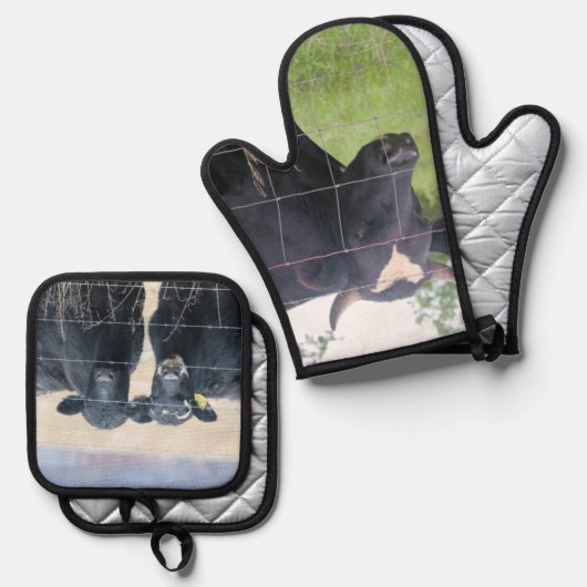 Koeien Ovenwant & Pannenlap Set (Voorkant / Achterkant)