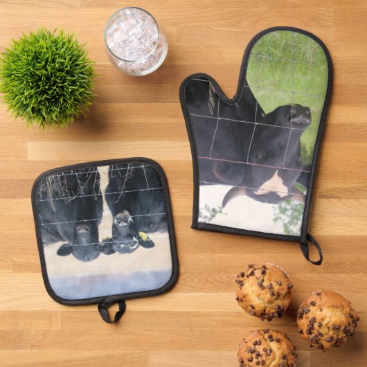 Koeien Ovenwant & Pannenlap Set (Top down)