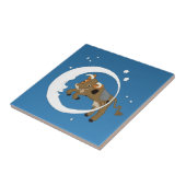 Koeien over de maan tegeltje (Zijkant)