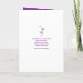 Koeien peterselie bloem paarse bruiloft programma (Achterkant)