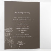 Koeien peterselie bloemhoofd bruine herfst bruilof drieluik programma (Binnenzijde eerst)