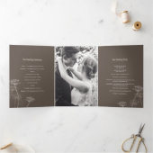 Koeien peterselie bloemhoofd bruine herfst bruilof drieluik programma (Binnen)