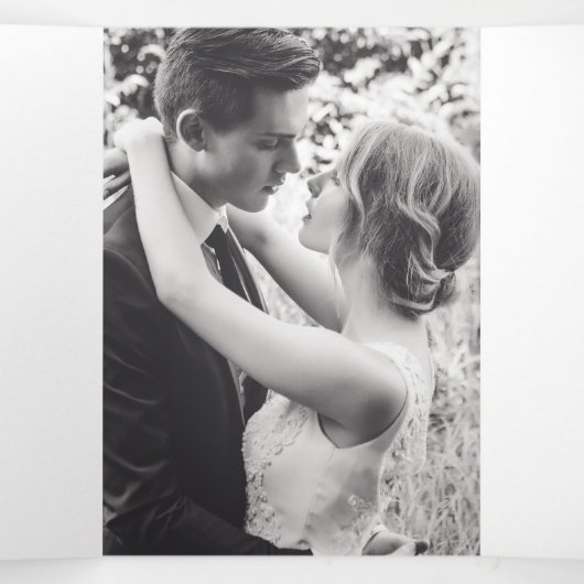 Koeien peterselie bloemhoofd bruine herfst bruilof drieluik programma (Binnenkant midden)