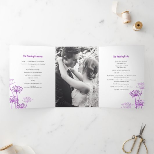 Koeien peterselie paarse bruiloft drieluik programma (Binnen)