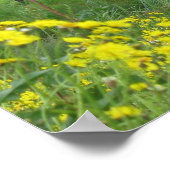 Koeien, Poster met weide en bloemen Afdrukgeschenk (Hoek)