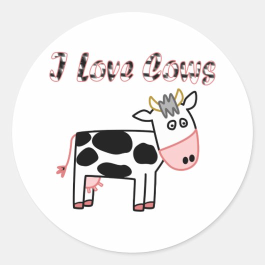 Koeien Ronde Sticker (Voorkant)