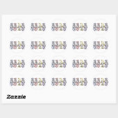 koeien ronde sticker (Vel)