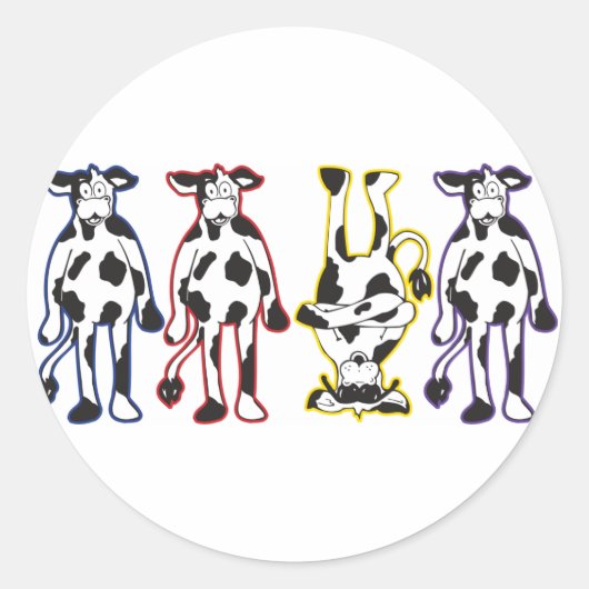 koeien ronde sticker (Voorkant)