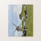 Koeien Rundveer Mill Windmill Farmland Pasture Jig Legpuzzel (Verticaal)