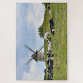 Koeien Rundveermolen Windmollen Farmland Legpuzzel (Verticaal)