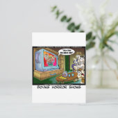 Koeien Scary TV Films Funny T - shirts Mokken Gift Briefkaart (Staand voorkant)