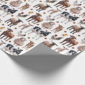 Koeien schapen Varkens kippen Cadeaupapier (Hoek)