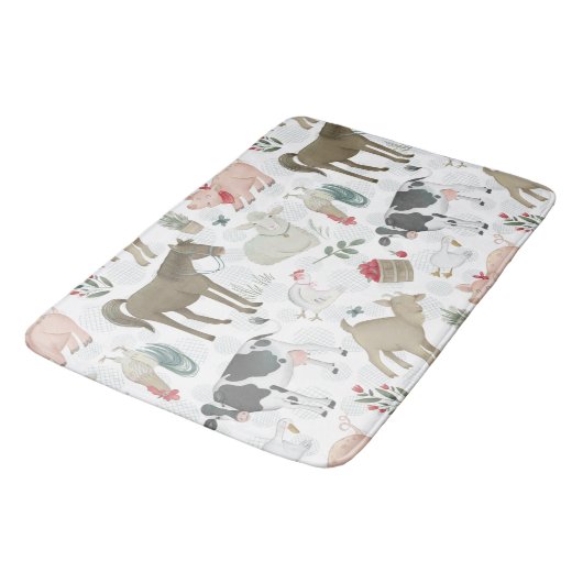 Koeien schapenvarkens  badmat (Gekanteld)