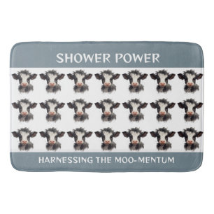 Koeien Shower Power: gebruik maken van het moo-men Badmat