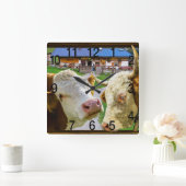 Koeien te grappig in liefde vierkante klok (Huis)