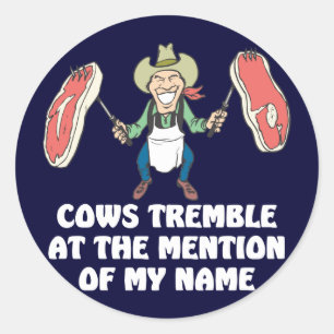Koeien Tremble Ronde Sticker