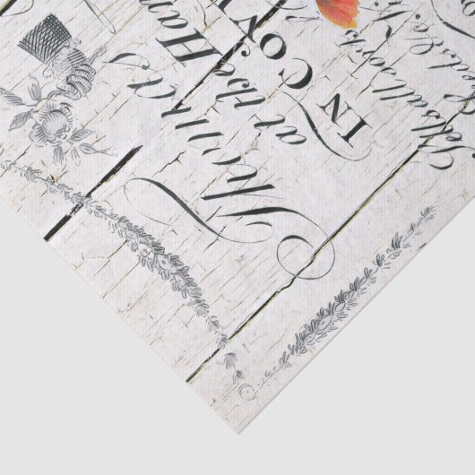 Koeien van Floral Charolais Tissuepapier (Detail)