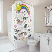 Koeien van het gordijn van de douche Sun Rainbows  (In situ)