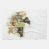 Koeien van  kunstlandbouwhuisdieren theedoek (Horizontaal)