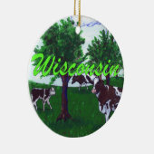 Koeien van Wisconsin Keramisch Ornament (Rechts)