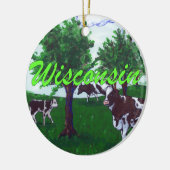 Koeien van Wisconsin Keramisch Ornament (Links)