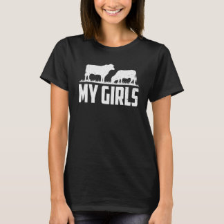 Koeien Vee Koe Mijn Meisjes Boer T-shirt