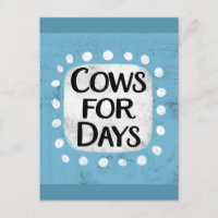 Koeien voor dagen Briefkaart