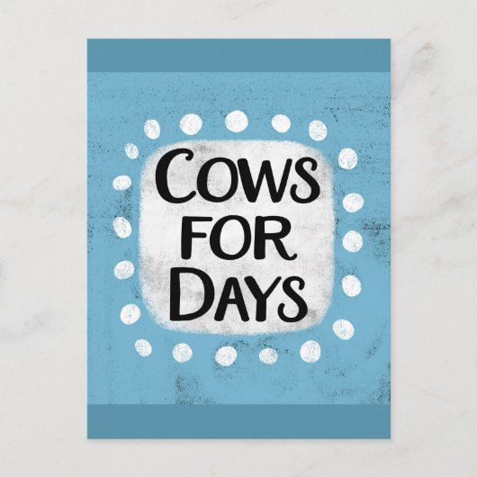 Koeien voor dagen Briefkaart (Voorkant)