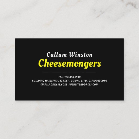 Koeien voor het grazen visitekaartje (Achterkant)