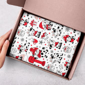 Koeien voor kerstfeestdagen bevestigen een modern  tissuepapier