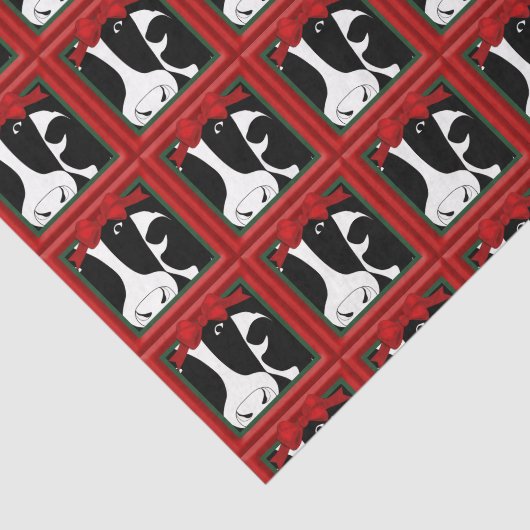 Koeien voor kerstmis - 10x15 decoupage tissuepapier (Detail)