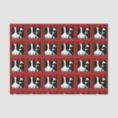 Koeien voor kerstmis - 10x15 decoupage tissuepapier (Voorkant)