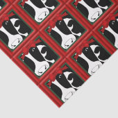 Koeien voor kerstmis 15x20 tissuepapier (Detail)