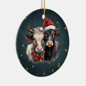 Koeien voor kerstmis keramisch ornament (Rechts)