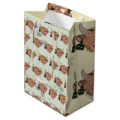 Koeien voor kerstmis medium cadeauzakje (Voorkant Gekanteld)