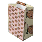 Koeien voor kerstmis medium cadeauzakje (Achterkant Gekanteld)