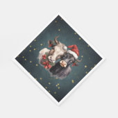 Koeien voor kerstmis servet (Hoek)